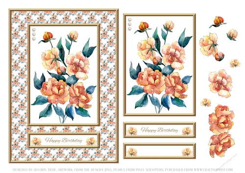 Lovely Watercolor Bouquet Birthday Topper