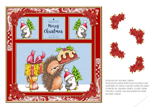 Cute Christmas Critters (Red)