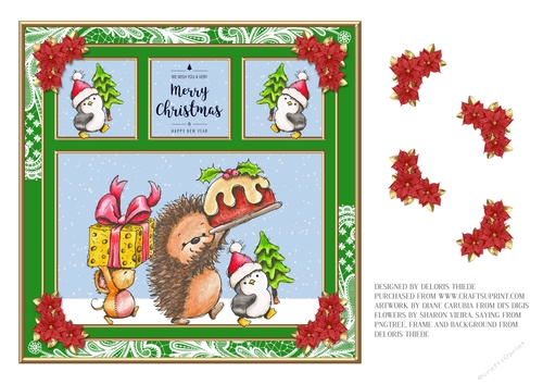 Cute Christmas Critters (Green)