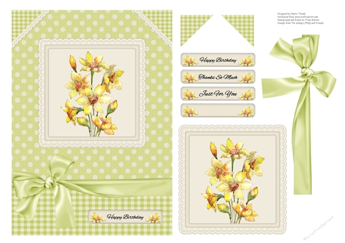 Lovely Narcissus Birthday Topper
