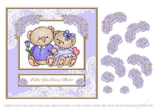 I Love You Beary Much (Purple)