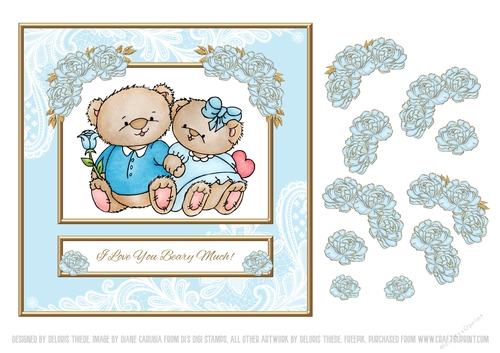 I Love You Beary Much (Blue)