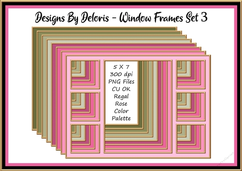 Window Frames Set 3 (Regal Rose Color Palette)