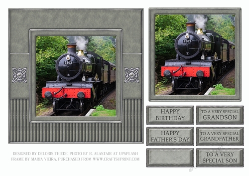 Steam Train Topper - Birthday Or Fathers Day