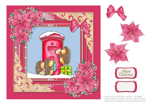 Cute Little Hedgehogs Mailing Letters To Santa