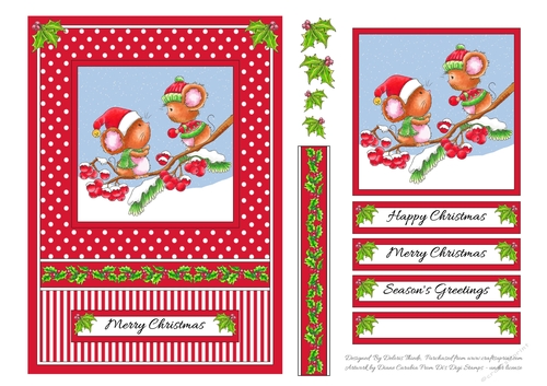 Cute Christmas Critters Card 3