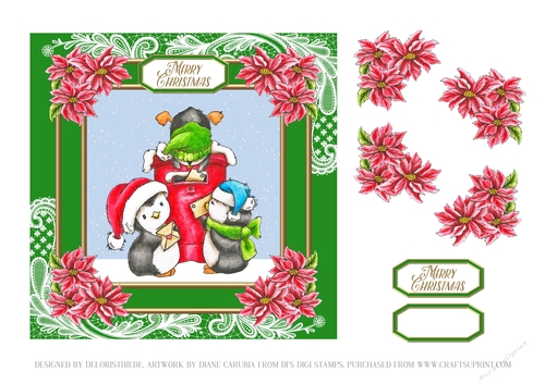 Cute Christmas Critters Card 5