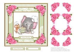 Cute Critters Birthday Topper - Card Three