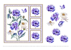 Purple Poppies Card Two