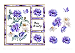 Purple Poppies Card Four