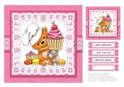 Cute Teddy Bear Birthday Topper