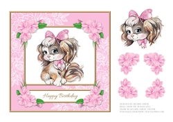 Cute Puppy Birthday Topper