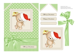 Cute Little Santa Bear Topper (Card Two)