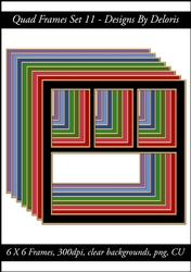 Quad Frames Set 11 (Holiday Colors)