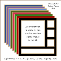 Quintet Frames Set 1 (Holiday Color Palette)