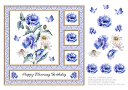 Lovely Watercolor Poppies - Card One