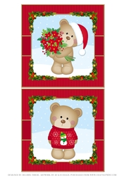 Cute Teddy Bear Holiday Toppers (Set Four)