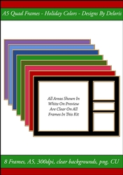 A5 Quad Frames (Holiday Colors)
