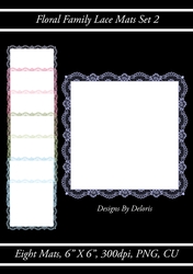 Lovely Lace Mats Set 2 (Floral Family)