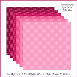 Cute Polka Dot Paper Pack 2 (Valentines Day)