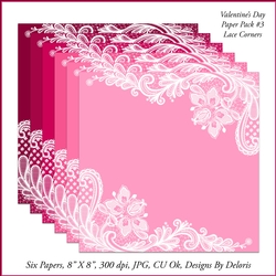 Lovely Lace Paper Pack 3 (Valentines Day)