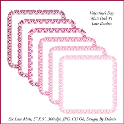 Lace Mats Set 1 (Valentines Day)