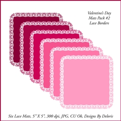 Lace Mats Set 2 (Valentines Day)