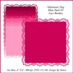 Lace Mats Set 5 (Valentines Day)