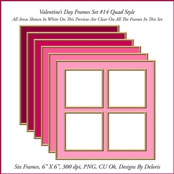 Quad Frames Set 14 (Valentines Day)