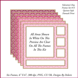 Quintet Style Frames Set 15 (Valentines Day)