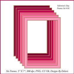 5 X 7 Frames Set 16 (Valentines Day)