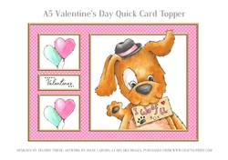 A5 Valentines Day Quick Card Topper