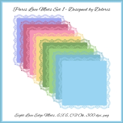 Lace Mats Set 1 (Paris Colors)