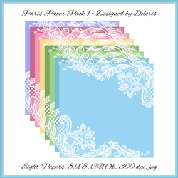 Lace Paper Pack 1 (Paris Colors)