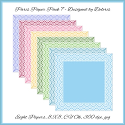 Lace Paper Pack 7 (Paris Colors)