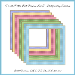 Polka Dot Frames Set 5 (Paris Colors)