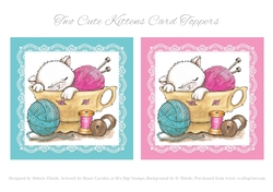 Two Cute Kitten Card Toppers