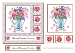 Lovely Watercolor Roses (Purple)
