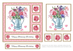 Lovely Watercolor Roses (Rose Pink)
