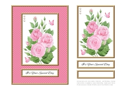 Lovely Pink Roses (Card #3)