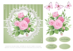 Lovely Watercolor Flowers N Butterflies