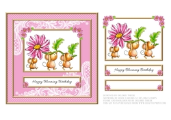 Cute Critters Topper - Happy Blooming Birthday