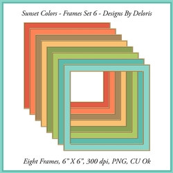 Frames Set 6 (Sunset Colors)