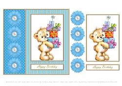 Cute Teddy Bear Birthday Topper