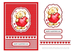 Cute Teddy Valentines Day Topper