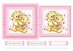 Cute Teddy Bear Valentines Day Topper