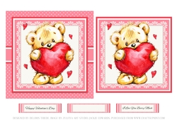 Cute Teddy Valentine Topper