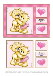 Happy Valentines Day Teddy Topper
