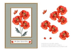 Lovely Red Poppies Topper #2
