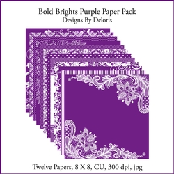 Bold Brights Paper Pack (Purple)